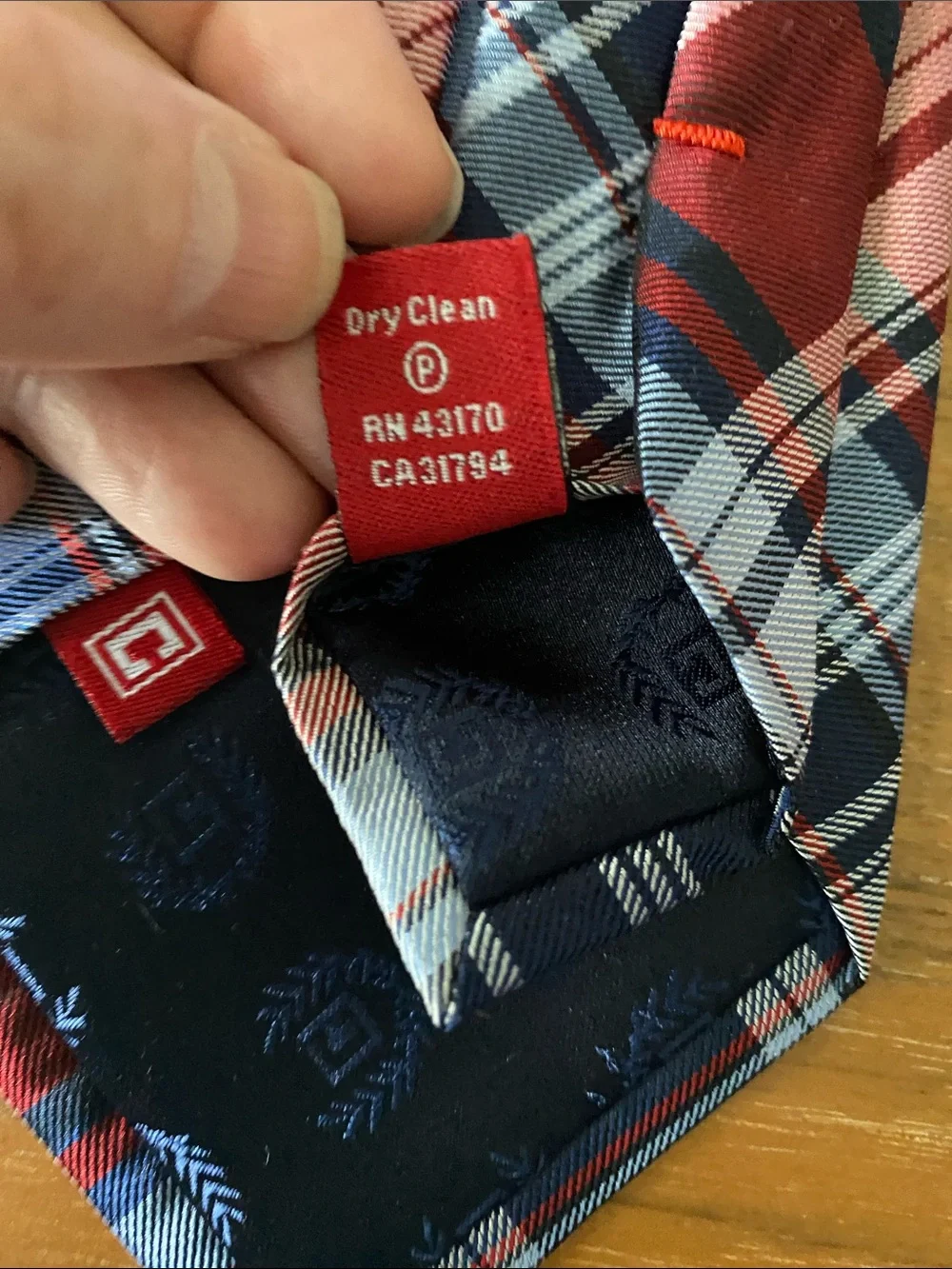 Chaps Blue and Red Plaid Silk Tie